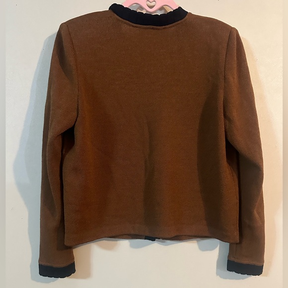St. John  collection by Marie Gray Brown and Black Cardigan size S - Picture 9 of 9